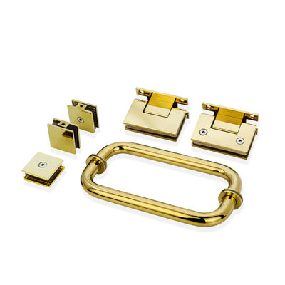 Brushed Nickel Finish Stainless Steel Shower Hinge and Glass Clamp Kit for Glass Door