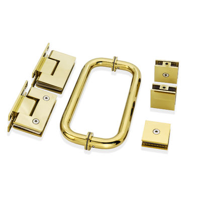 Brushed Nickel Finish Stainless Steel Shower Hinge and Glass Clamp Kit for Glass Door