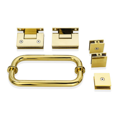 Brushed Nickel Finish Stainless Steel Shower Hinge and Glass Clamp Kit for Glass Door