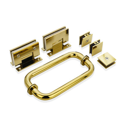 Brushed Nickel Finish Stainless Steel Shower Hinge and Glass Clamp Kit for Glass Door