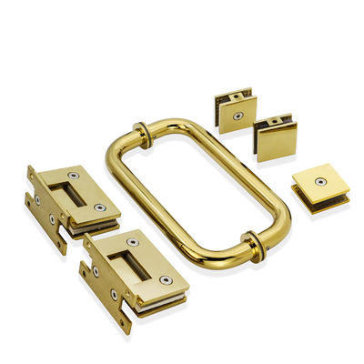 Brushed Nickel Finish Stainless Steel Shower Hinge and Glass Clamp Kit for Glass Door