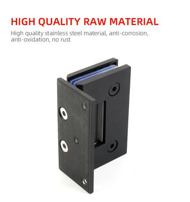 American Market 304 Stainless Steel Matt Black Frameless Pivot Glass Shower Doors Hinge