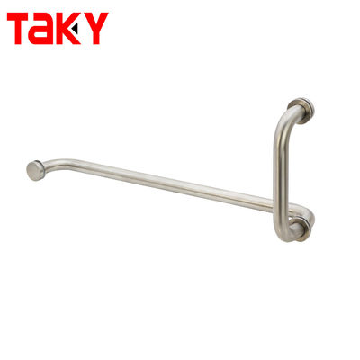 Hotel Silver Shower Enclosure Room Glass Door Back to Back Towel Bar Pull Handle