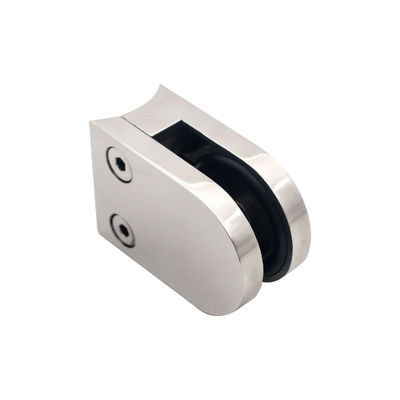 Stainless Steel Wall Mount Bathroom Shower Glass Clamp Square Corner Clip Heavy Duty