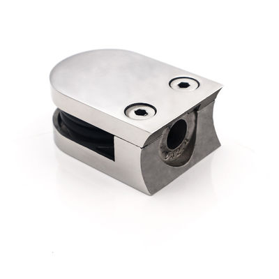 Stainless Steel Wall Mount Bathroom Shower Glass Clamp Square Corner Clip Heavy Duty