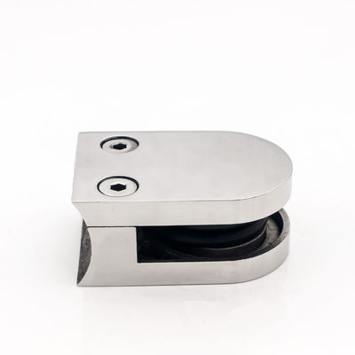 Stainless Steel Wall Mount Bathroom Shower Glass Clamp Square Corner Clip Heavy Duty