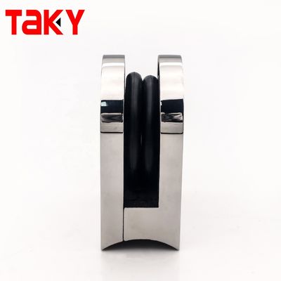 Stainless Steel Wall Mount Bathroom Shower Glass Clamp Square Corner Clip Heavy Duty