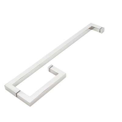 Polished Entrance Black Door Handle Pull for Building Bathroom Glass Door Installation