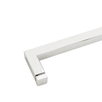 Polished Entrance Black Door Handle Pull for Building Bathroom Glass Door Installation