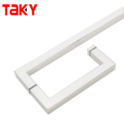 Polished Entrance Black Door Handle Pull for Building Bathroom Glass Door Installation