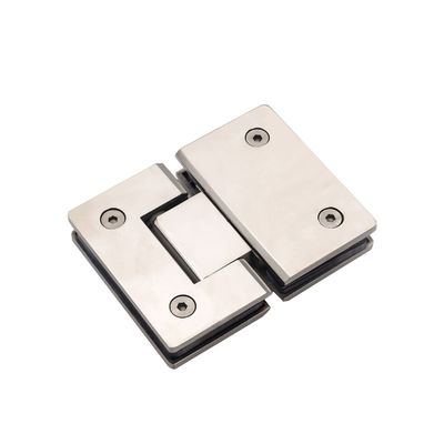Frameless 180 Degree Brass Shower Glass Door Hinges Enclosure System in PSS Finish