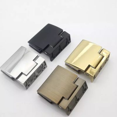 Frameless Square Shower Hinge in Stainless Steel for Polish Stain Black Glass Door