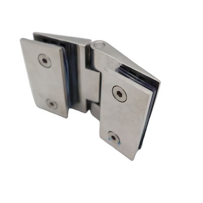 Frameless Square Shower Hinge in Stainless Steel for Polish Stain Black Glass Door