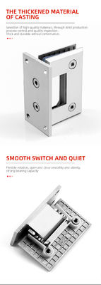 90 Degree Wall To Glass Shower Enclosure Screen Modern Design with Pivoted Door Hinges