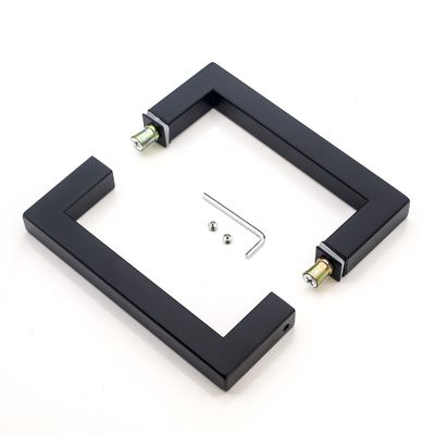Stainless Steel Square Shower Door Handle 6 "8" Back to Back for Modern Hotel Design
