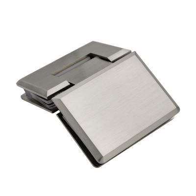 Brushed Nickel Glass Hinge 135 Degree Opening Angle Ideal for Glass Shower Enclosures