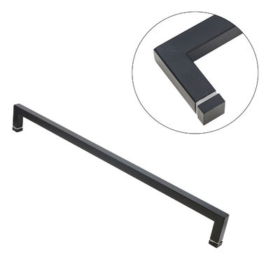 6-14mm Glass Thickness Steel Square L Shape Big Twin Glass Door Flush Pull Shower Door Handles