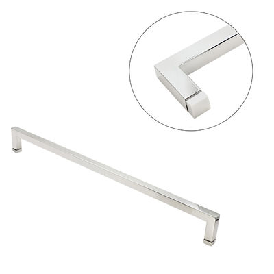 6-14mm Glass Thickness Steel Square L Shape Big Twin Glass Door Flush Pull Shower Door Handles