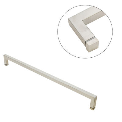 6-14mm Glass Thickness Steel Square L Shape Big Twin Glass Door Flush Pull Shower Door Handles