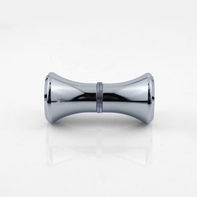 Bathroom Shower Room Sliding Door Handle Silver Glass Door Double Hole Knob in Design