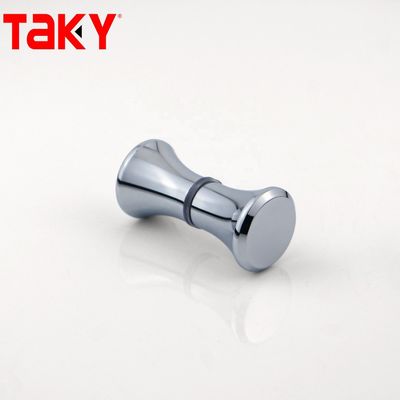 Bathroom Shower Room Sliding Door Handle Silver Glass Door Double Hole Knob in Design