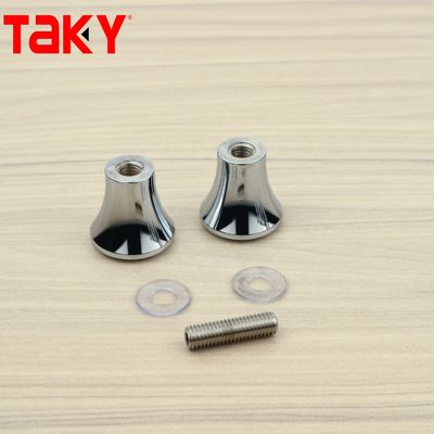 Bathroom Shower Room Sliding Door Handle Silver Glass Door Double Hole Knob in Design