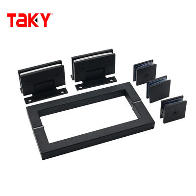 Glass Door Pull Handle Set For Door With Door Window Handles And Square Glass Clamps