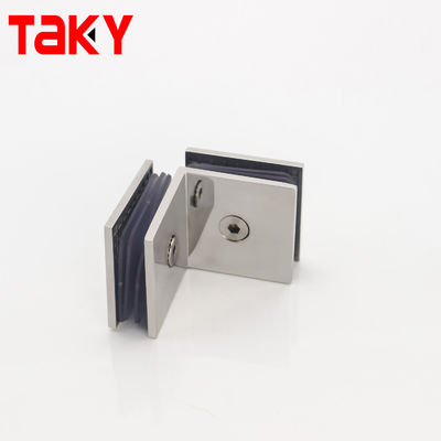 Durable 45*45mm Shower Clamps for Tempered Glass Mounting in Corner of Bathroom Door