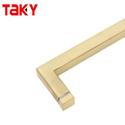 1.0mm Thickness Square Glass Pull Handle for Shower Door SS304 Corrosion Resistant