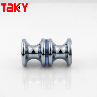 Customized Door Glass Shower Flush Round Door Knob Double Sided Bathroom Shower Door Handle