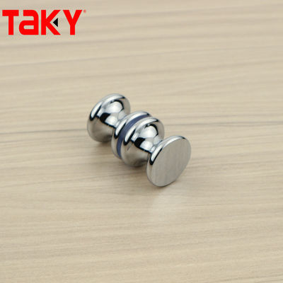 Customized Door Glass Shower Flush Round Door Knob Double Sided Bathroom Shower Door Handle