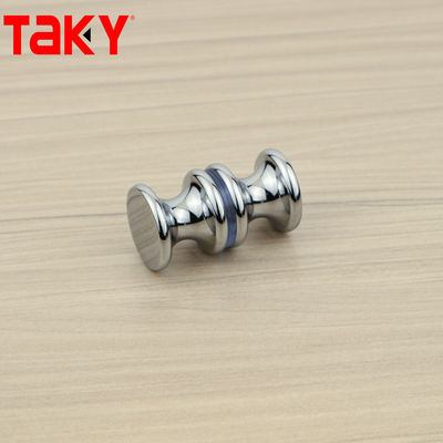 Customized Door Glass Shower Flush Round Door Knob Double Sided Bathroom Shower Door Handle