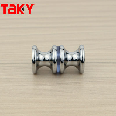 Customized Door Glass Shower Flush Round Door Knob Double Sided Bathroom Shower Door Handle