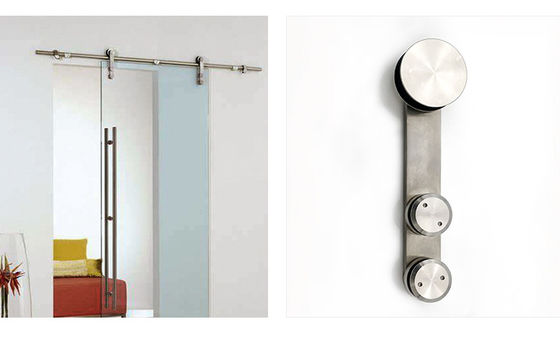 Ceramic Tray Round Track Shower Sliding Glass Door Hardware for Frameless Enclosure