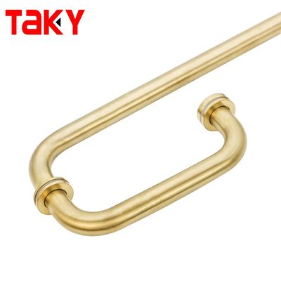 Hotel Bathroom Glass Door Handle Golden Door Pull Handle for Shower Room Bathroom