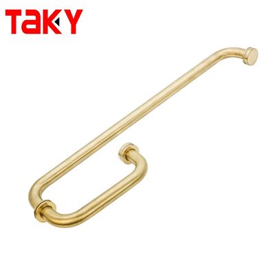 Hotel Bathroom Glass Door Handle Golden Door Pull Handle for Shower Room Bathroom