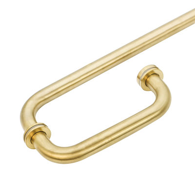 Hotel Bathroom Office Entry Pull Handles with Stainless Steel 304 Brushed Gold Finish