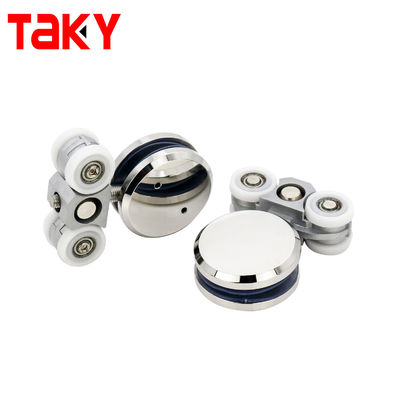 Round Tray Shape Glass Hanging Door Roller for 8-12 Thick Safe Hanging Shower Door