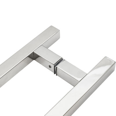 Shower Door Knobs with Polish Finish Vertical Stainless Steel Pull Handle and SS 304