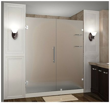 Exterior Stainless Steel Glass Door Pull Handle for 600mm Long Bathroom Shower Room