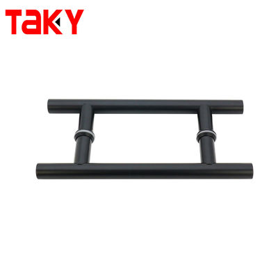 0.5mm Thickness Matt Black Interior Glass Door Handles for Office Shower Room Enclosure