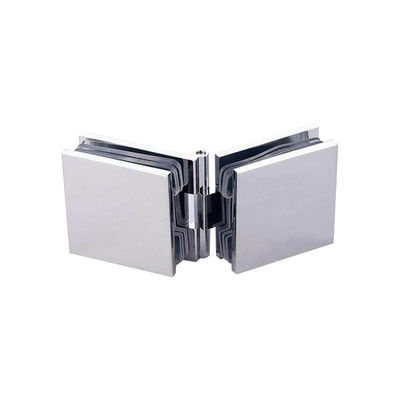 Polished Finish Brass Glass to Glass Hinge for 8-12mm Glass Retail Displays