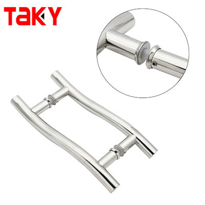 Customized S Shape Round Tube Back to Back Glass Sliding Door Pull Handle