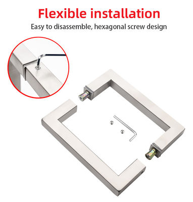 Modern Design Stainless Glass Door Handle for Back To Back Building Standard Internal