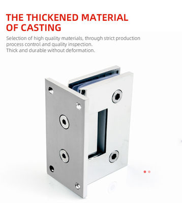 Matt Black Finish Adjustable Frameless Tempered Glass Door Gate Clamp Shower Room Hinges