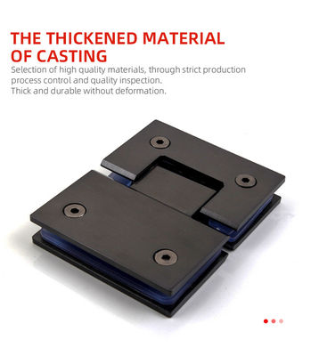 180 Degree Alloy Glass to Glass Bathroom Shower Hinge for 8-12mm Glass Modern Design Style