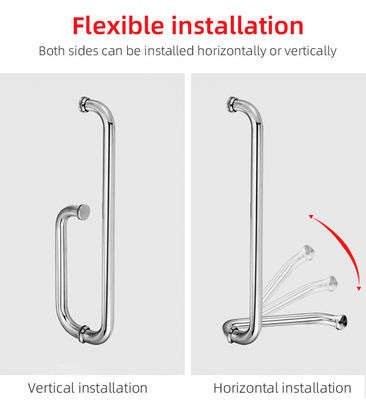 Interior Sliding Glass Door Pull Handle in SS 304 Stainless Steel with Polished Finish