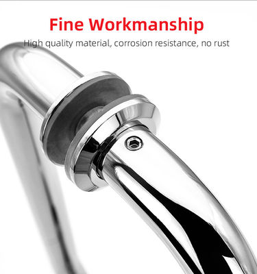 8-12mm Door Thickness Shower Door Rose Gold Pull Handle with 1.0mm Pipe Thickness
