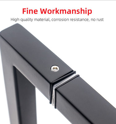 Door Window Handles Stainless Steel Sliding Pull Square Shower Glass Door Handle