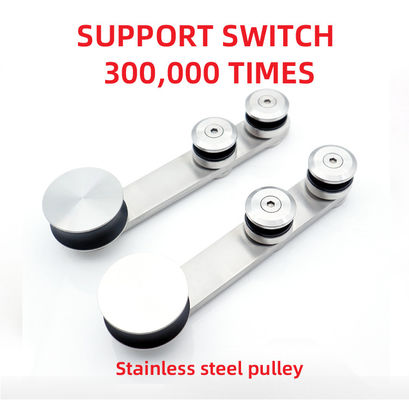 Functional Glass Bathroom Screen Sliding Hardware Set with Stainless Steel 304 Frame